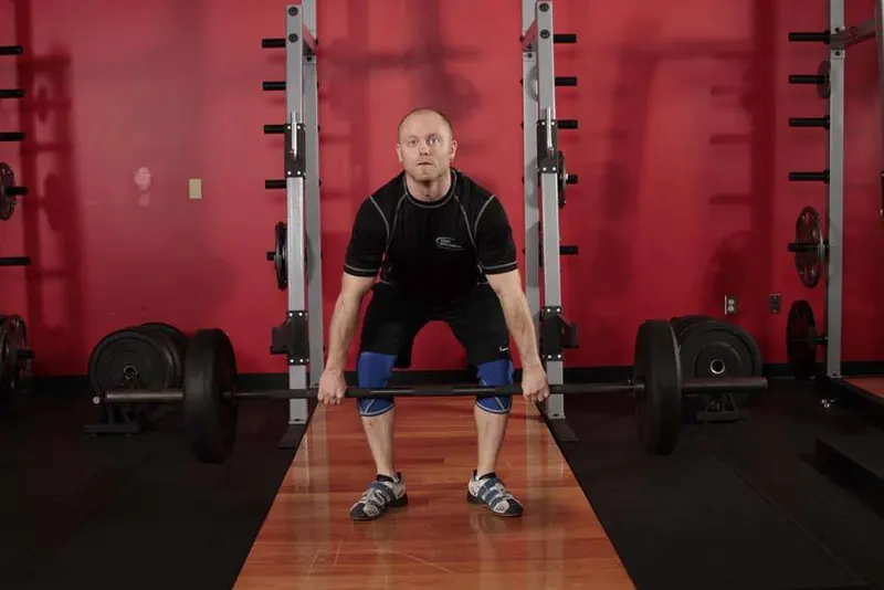 Hang Clean - Below the Knees: end position