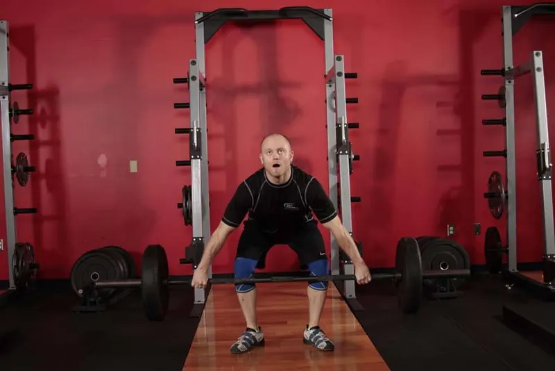 Hang Snatch - Below Knees: starting position