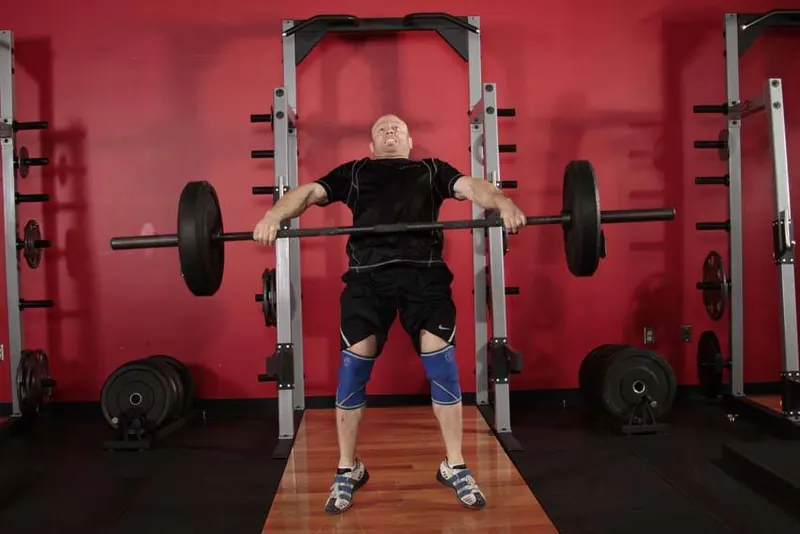 Hang Snatch - Below Knees: end position