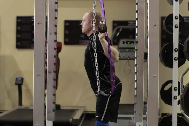 Hanging Bar Good Morning: end position