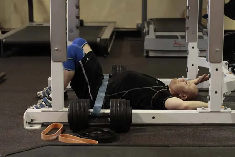 Hip Lift with Band: starting position