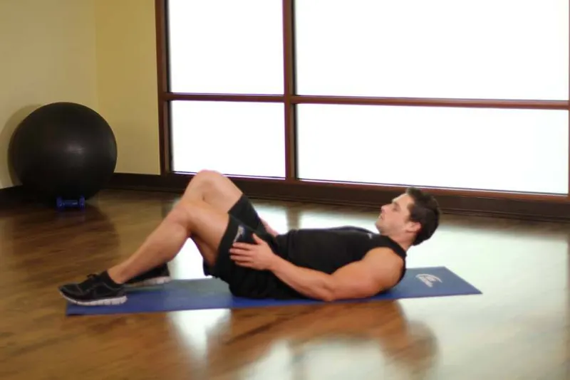 Hug Knees To Chest: starting position