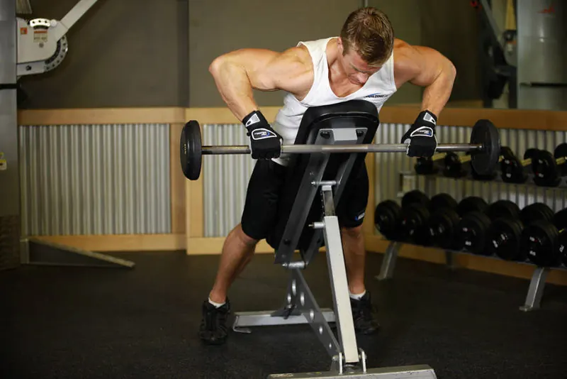 Incline Bench Pull: end position