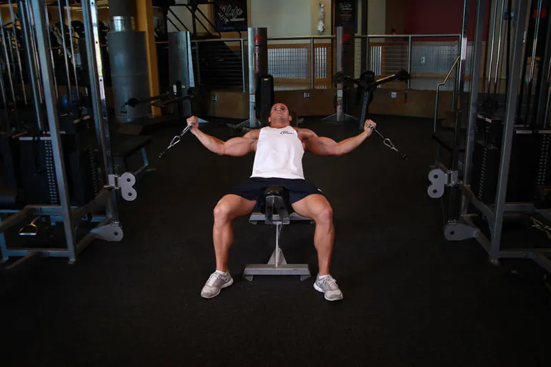Incline Cable Flye: starting position