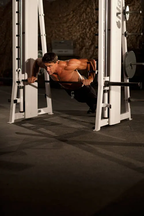 Incline Push-Up Wide: starting position