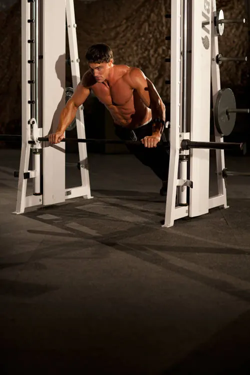 Incline Push-Up Wide: end position