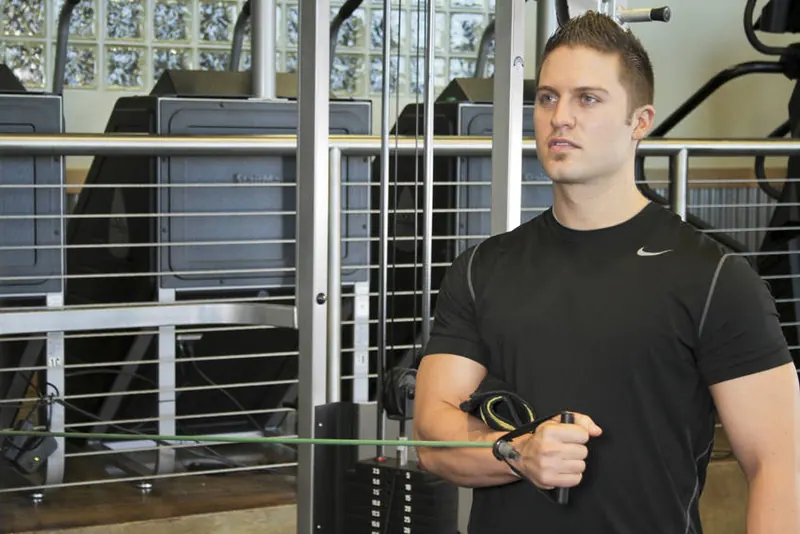 Internal Rotation with Band: end position
