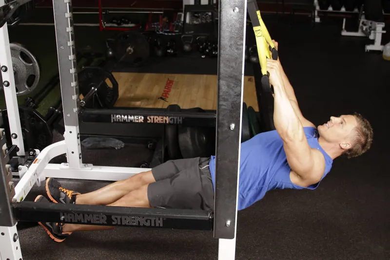 Inverted Row with Straps: starting position