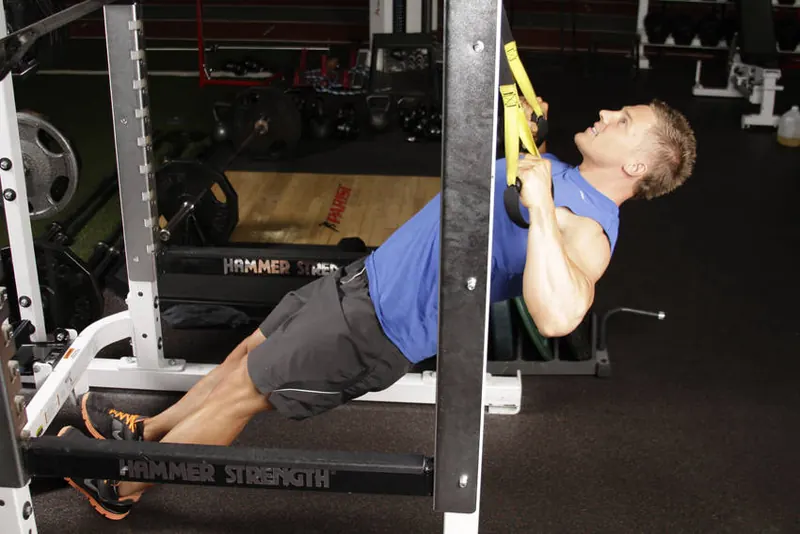 Inverted Row with Straps: end position
