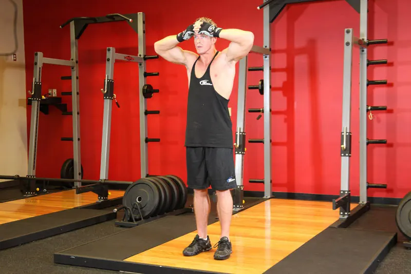 Isometric Neck Exercise - Front And Back: starting position