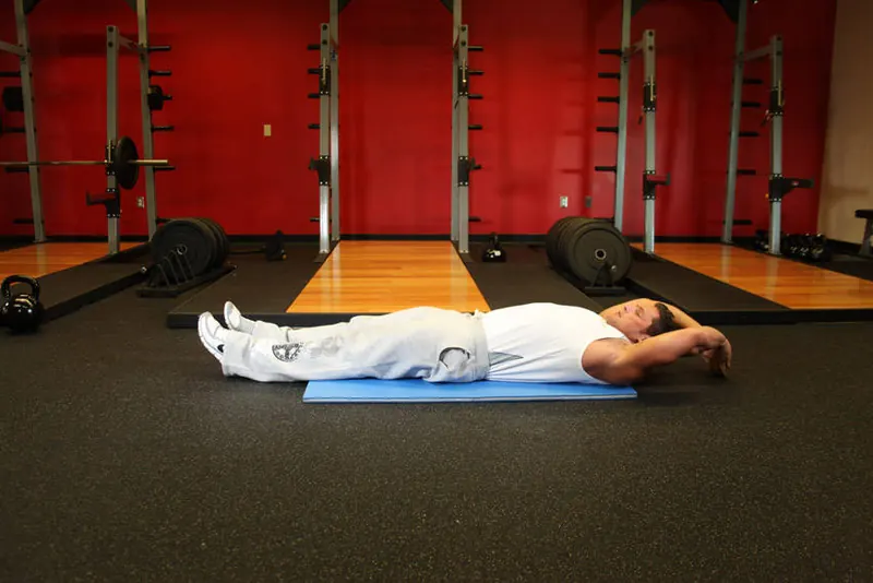 Jackknife Sit-Up: starting position