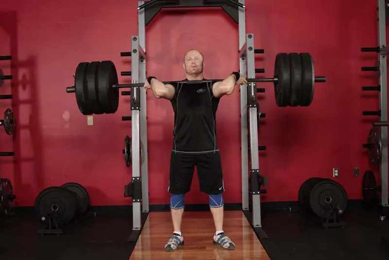 Jerk Dip Squat: starting position