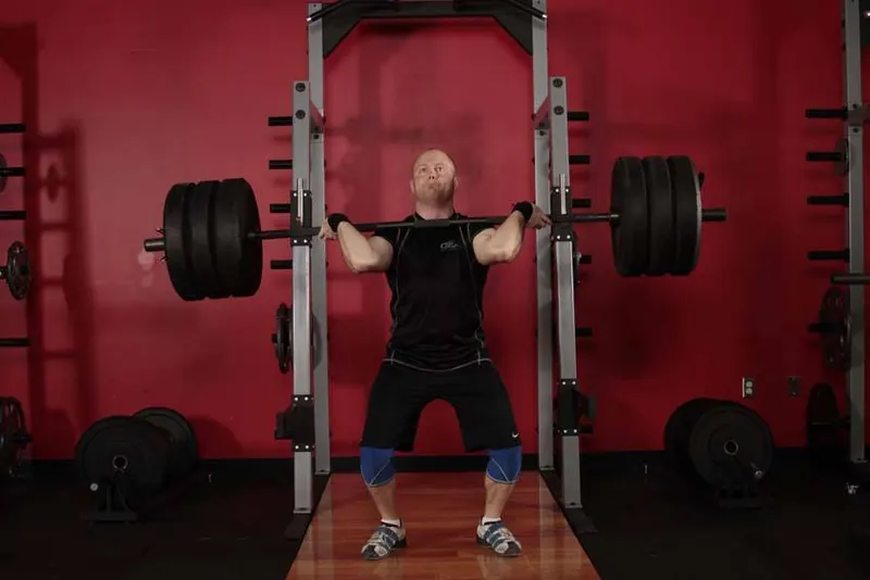 Jerk Dip Squat: end position