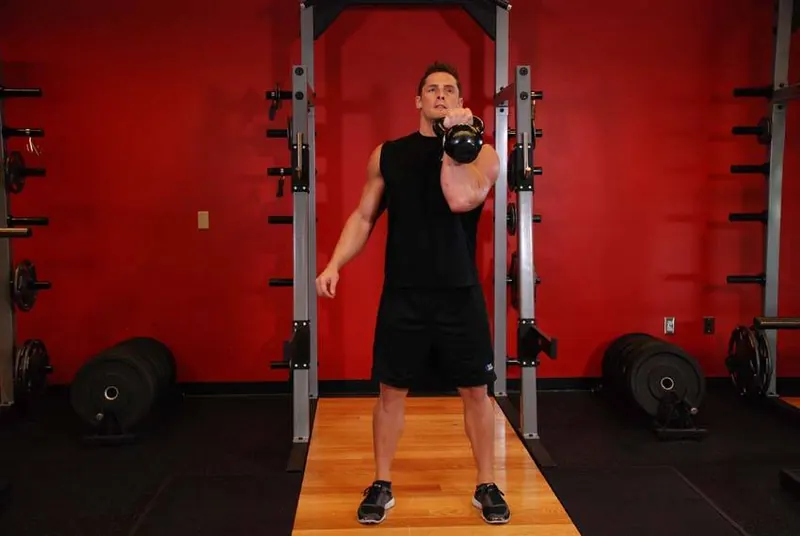 Kettlebell Arnold Press: starting position