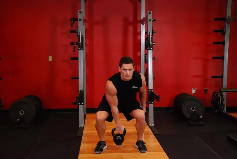 Kettlebell Hang Clean: end position