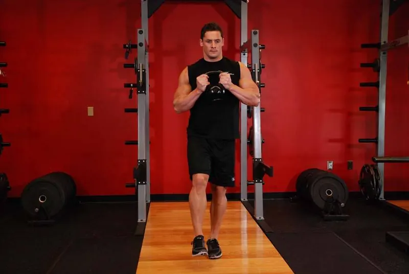 Kettlebell Pistol Squat: starting position
