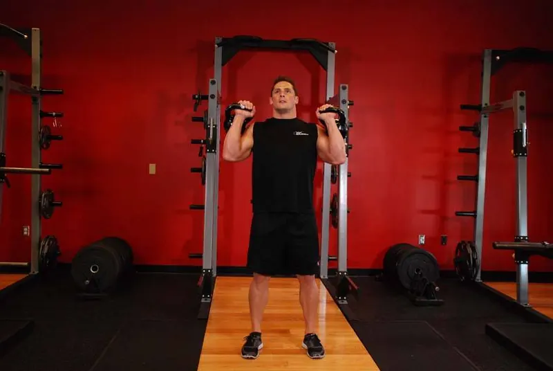 Kettlebell Seesaw Press: starting position