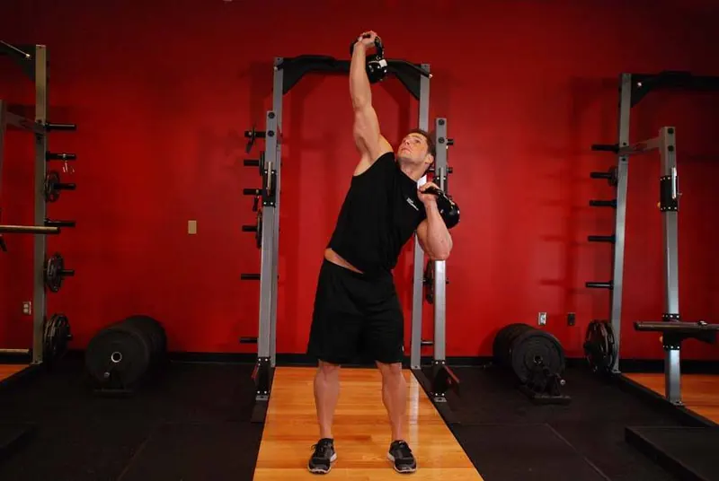 Kettlebell Seesaw Press: end position