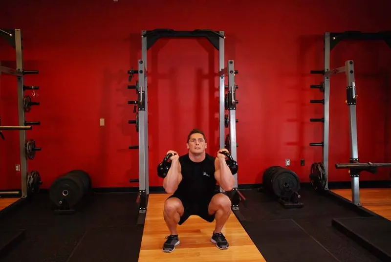 Kettlebell Thruster: end position