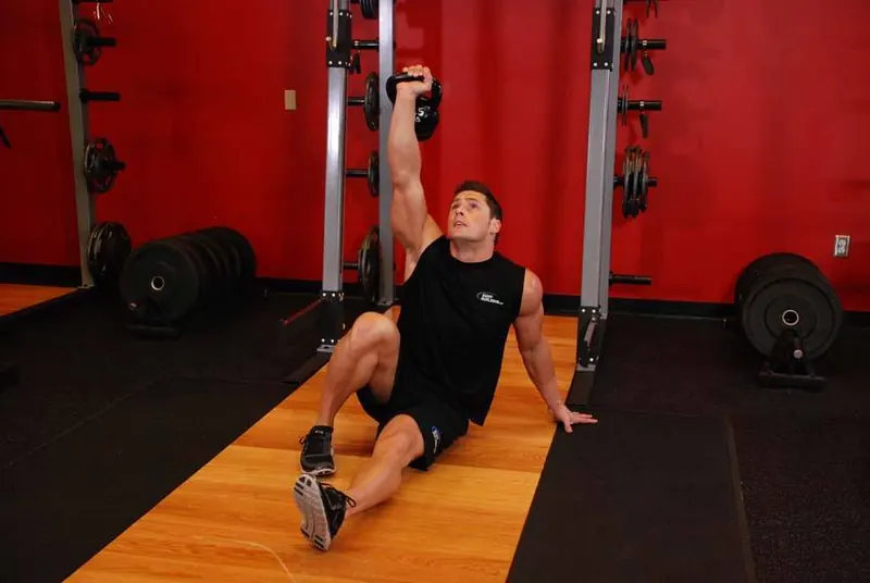 Kettlebell Turkish Get-Up (Lunge style): end position