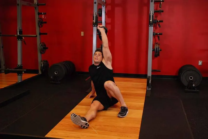Kettlebell Turkish Get-Up (Squat style): end position