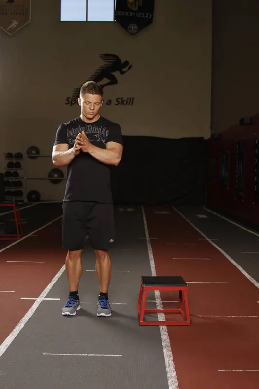 Lateral Box Jump: starting position