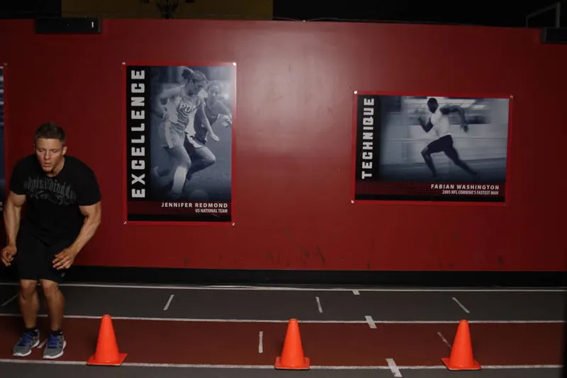 Lateral Cone Hops: starting position