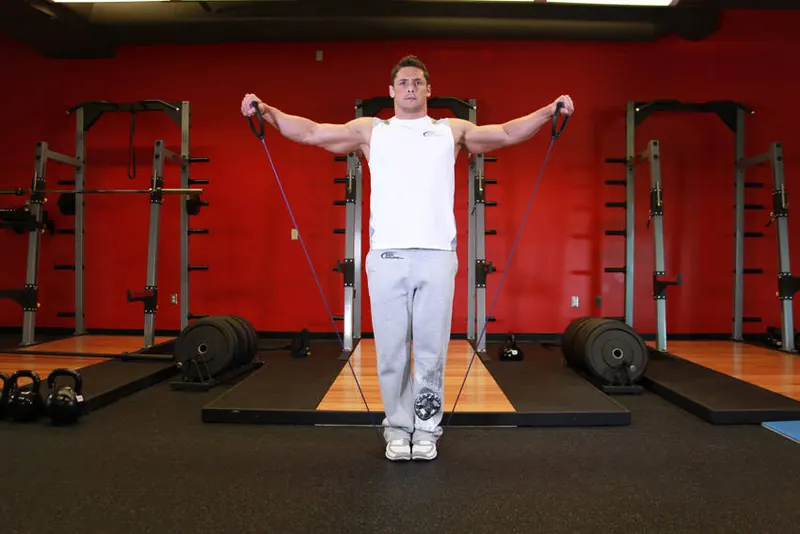 Lateral Raise - With Bands: end position