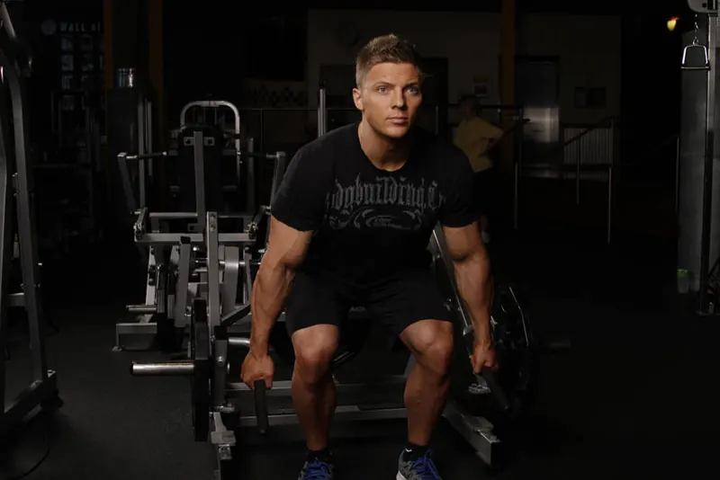 Leverage Deadlift: starting position