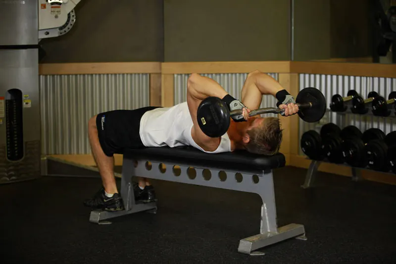 Lying Triceps Press: end position