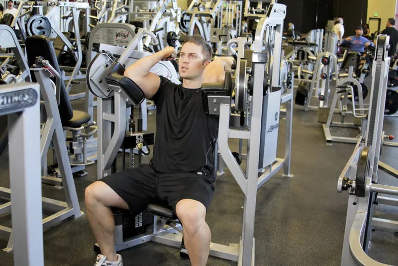 Machine Bicep Curl: end position