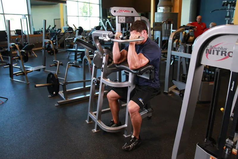 Machine Preacher Curls: end position