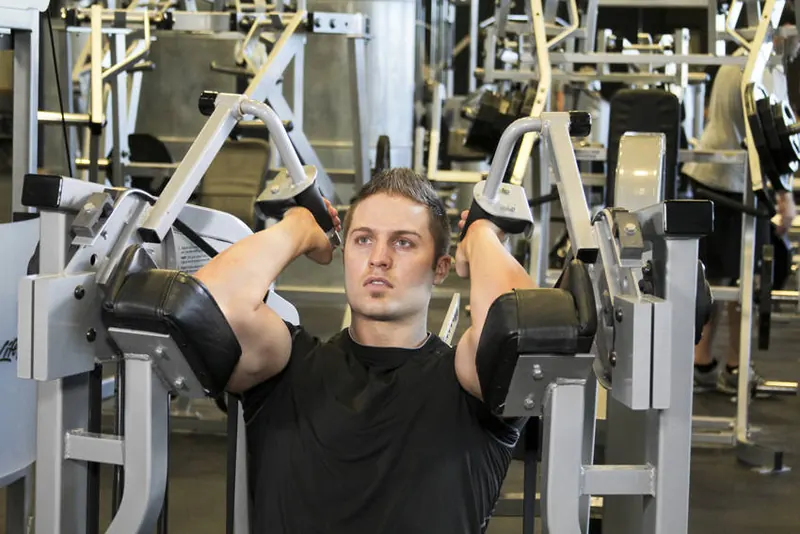 Machine Triceps Extension: starting position