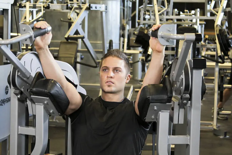 Machine Triceps Extension: end position