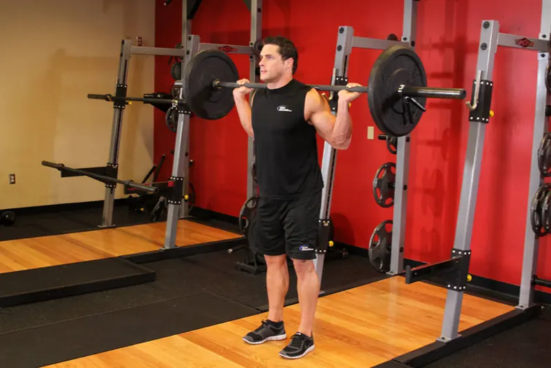 Narrow Stance Squats: starting position