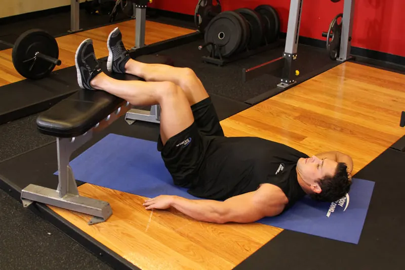 Oblique Crunches: starting position