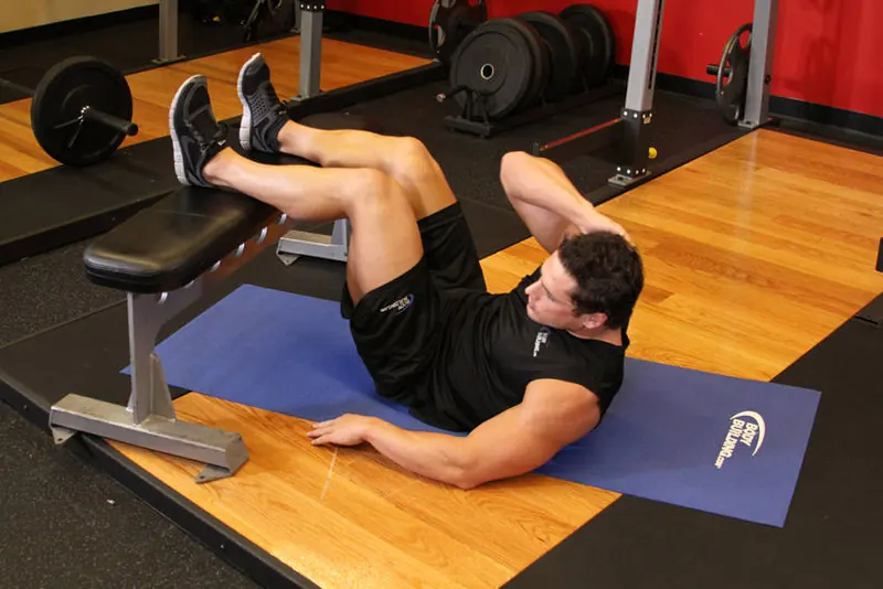 Oblique Crunches: end position