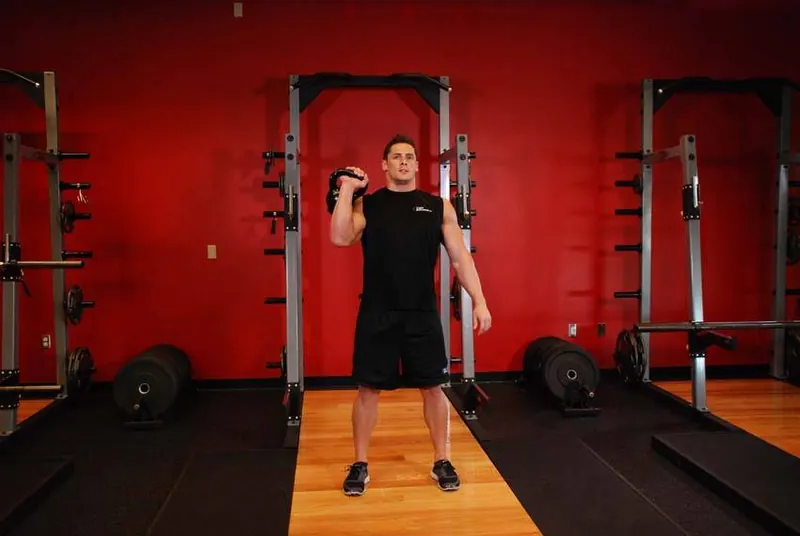 One-Arm Kettlebell Jerk: starting position