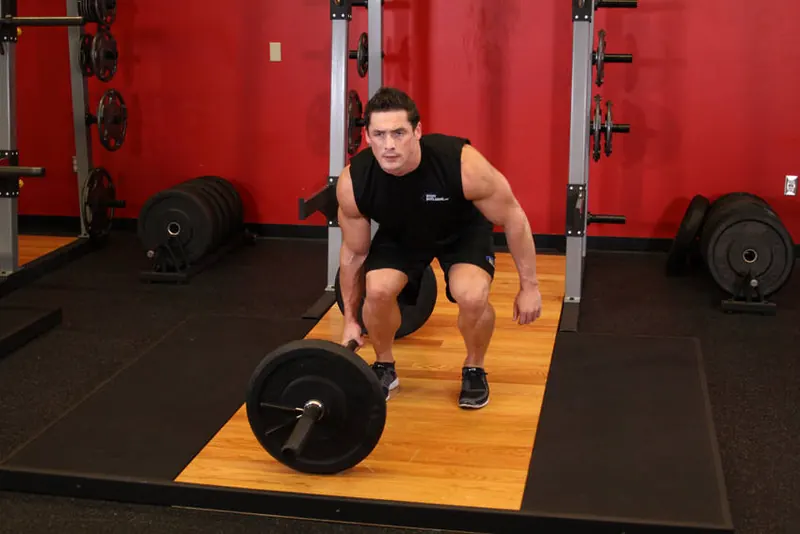 One-Arm Side Deadlift: starting position