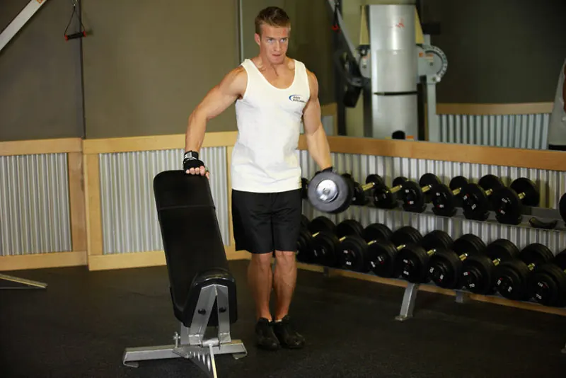 One-Arm Side Laterals: starting position