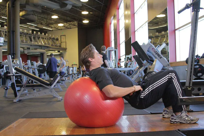 Physioball Hip Bridge: starting position