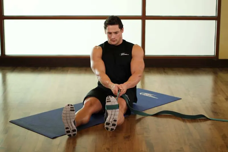 Posterior Tibialis Stretch: end position