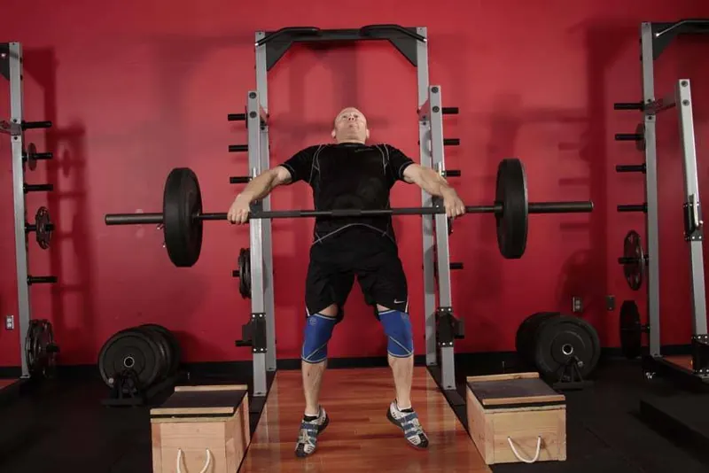 Power Snatch from Blocks: end position
