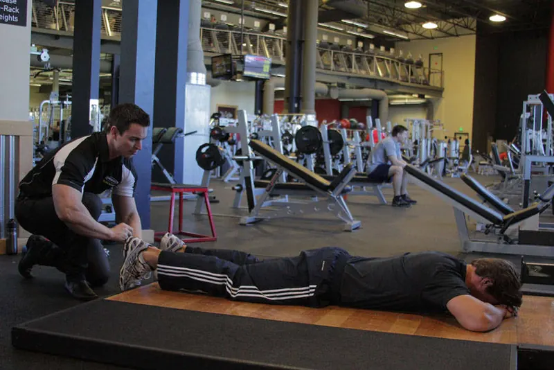 Prone Manual Hamstring: starting position