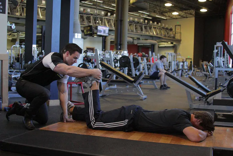 Prone Manual Hamstring: end position