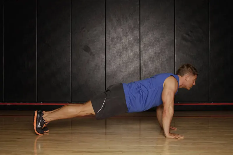 Push Up to Side Plank: starting position