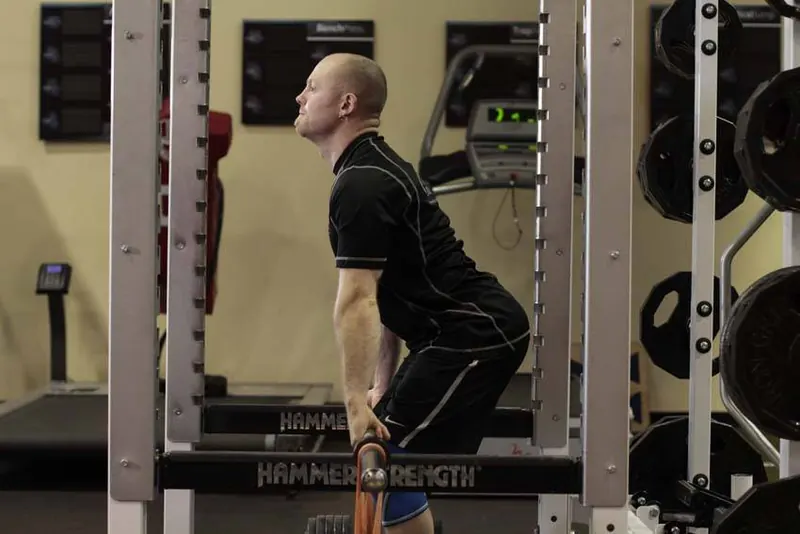 Rack Pull with Bands: starting position