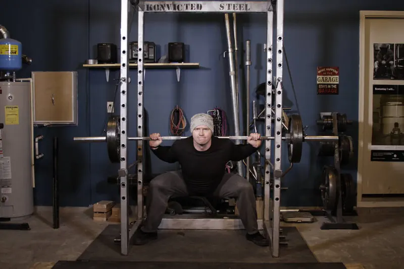 Reverse Band Power Squat: end position