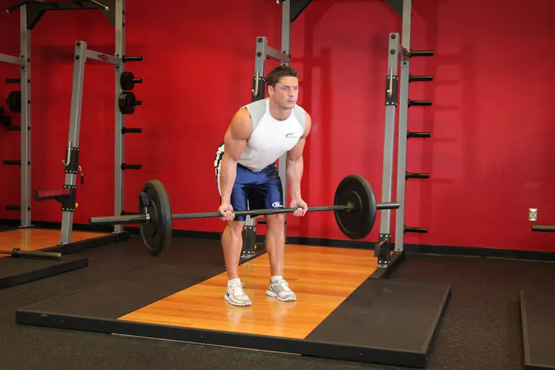 Reverse Grip Bent-Over Rows: end position
