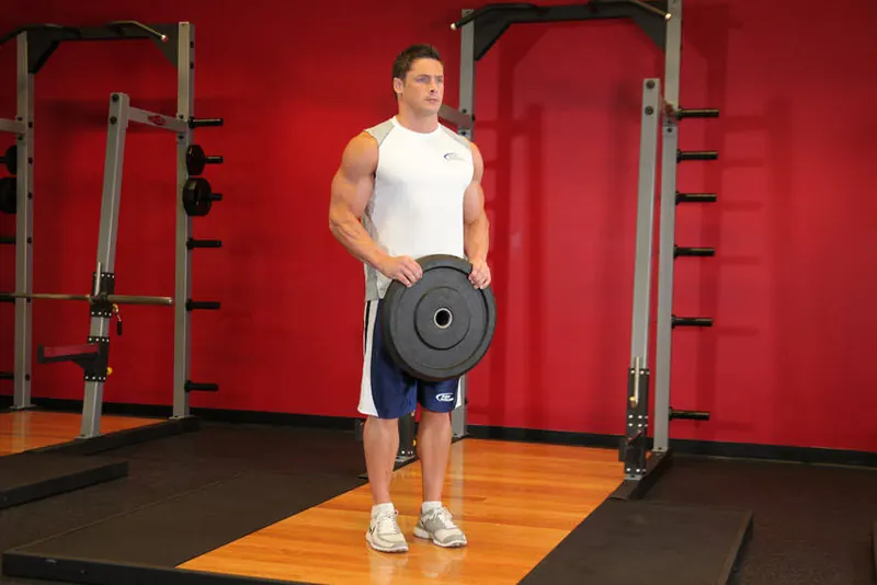 Reverse Plate Curls: starting position
